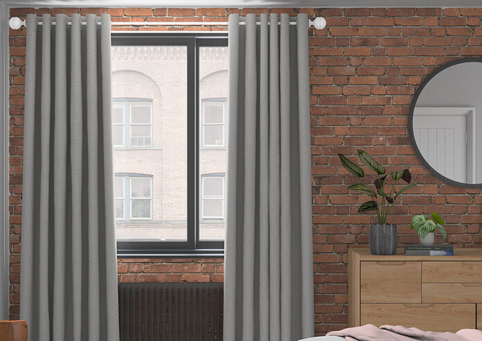 Faux Silk, Silver - Made to Measure Curtains - Image 3